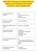 NSG 360&colon; Cardiovascular System Exam &num;3&NewLine;Questions and Answers with Verified&NewLine;Solutions &vert; Latest Updated 2026