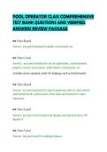 POOL OPERATOR CLASS COMPREHENSIVE &NewLine;TEST BANK QUESTIONS AND VERIFIED &NewLine;ANSWERS REVIEW PACKAGE 