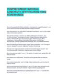 COMPREHENSIVE SURGICAL ASSISTANTS CERTIFICATION EXAM REVIEW GUIDE
