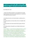 PPR EXAMINATION TEST QUESTIONS AND &NewLine;SOLUTIONS COMPLETE REVISION MANUAL