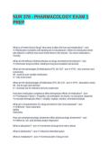 NUR 378 - PHARMACOLOGY EXAM 1 PREP