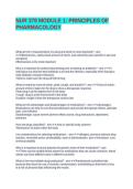 NUR 378 MODULE 1&colon; PRINCIPLES OF PHARMACOLOGY&NewLine;&NewLine;