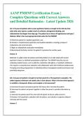 AANP PMHNP Certification Exam &vert; Complete Questions with Correct Answers and Detailed Rationales - Latest Update 2026&period;&NewLine;