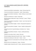 CLT 3040 LESSON QUESTIONS WITH VERIFIED ANSWERS