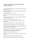 CLT 3040 M12 LESSON QUIZ QUESTIONS WITH VERIFIED ANSWERS
