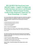 BSN 266 HESI Med Surg Exam Latest 2026&sol;2027 Update &vert; Complete Test Bank with Verified Questions and Answers and Detailed Rationales &vert; Medical-Surgical Nursing &vert; Cardiovascular&comma; Respiratory&comma; Endocrine&comma; GI&comma; Renal&comma; Hematologic &vert; A&plus; Graded