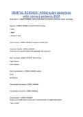 DENTAL SCIENCE&colon; HOSA exam questions &NewLine;with correct answers 2026 