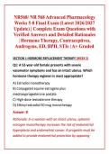 NR568&sol; NR 568 Advanced Pharmacology Weeks 5-8 Final Exam &lpar;Latest 2026&sol;2027 Update&rpar; &vert; Complete Exam Questions with Verified Answers and Detailed Rationales &vert; Hormone Therapy&comma; Contraceptives&comma; Androgens&comma; ED&comma; BPH&comma; STIs &vert; A&plus; Graded