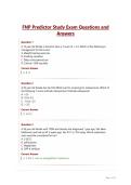 FNP Predictor Study Exam Questions and&NewLine;Answers