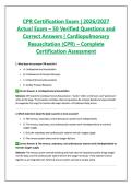 CPR Certification Exam &vert; 2026&sol;2027 Actual Exam &ndash; 50 Verified Questions and Correct Answers
