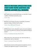 PRIVATE PESTICIDE APPLICATORS EXAM &NewLine;STUDY GUIDE TESTED QUESTIONS AND &NewLine;VERIFIED ANSWERS FULL RESOURCE 