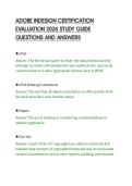 ADOBE INDESIGN CERTIFICATION&NewLine;EVALUATION 2026 STUDY GUIDE&NewLine;QUESTIONS AND ANSWERS