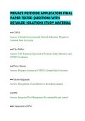 PRIVATE PESTICIDE APPLICATORS FINAL &NewLine;PAPER TESTED QUESTIONS WITH &NewLine;DETAILED SOLUTIONS STUDY MATERIAL 
