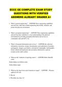 ECCC GE COMPLETE EXAM STUDY &NewLine;QUESTIONS WITH VERIFIED &NewLine;ANSWERS ALREADY GRADED A&plus; 