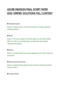 ADOBE INDESIGN FINAL SCRIPT PAPER&NewLine;2026 VERIFIED SOLUTIONS FULL CONTENT