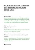 ADOBE INDESIGN ACTUAL EXAM PAPER&NewLine;2026 QUESTIONS AND SOLUTIONS&NewLine;GRADED A PLUS&NewLine;