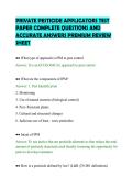 PRIVATE PESTICIDE APPLICATORS TEST &NewLine;PAPER COMPLETE QUESTIONS AND &NewLine;ACCURATE ANSWERS PREMIUM REVIEW &NewLine;SHEET