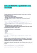 ESS 101 MIDTERM 2 QUESTIONS AND ANSWERS&period;