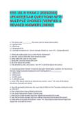 ESS 101 B EXAM 2 &lpar;2025&sol;2026&rpar; UPDATE&vert;EXAM QUESTIONS WITH MULTIPLE CHOICES &vert;VERIFIED & REVISED ANSWERS &lpar;NEW&rpar;&excl;&excl;