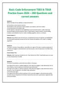 Basic Code Enforcement TEEX & TDLR Practice Exam 2026 &ndash; 200 Questions and correct answers