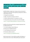 PROMETRIC CNA COMPREHENSIVE STUDY &NewLine;GUIDE TESTED QUESTIONS AND VERIFIED &NewLine;ANSWERS 