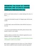 PROMETRIC CNA EXAMS SET VERIFIED &NewLine;QUESTIONS AND ACCURATE ANSWERS &NewLine;COMPLETE PREPARATION FILE 