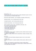 ESS 101 EXAM ONE STUDY GUIDE
