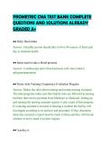 PROMETRIC CNA TEST BANK COMPLETE &NewLine;QUESTIONS AND SOLUTIONS ALREADY &NewLine;GRADED A&plus; 