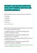 PROPERTY AND BUILDING INSPECTION &NewLine;EXAM SCRIPT PREMIUM QUESTIONS AND &NewLine;SOLUTIONS GRADED A&plus; 