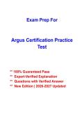 ARGUS Enterprise Certification Exam Study Guide 2026&ndash;2027 &vert; Practice Test&comma; Questions & Verified Answers