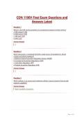 CON 1100V Final Exam Questions and Answers Latest