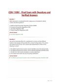 CON 1100V - Final Exam with Questions and Verified Answers
