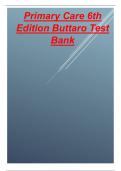 TEST BANK FOR PRIMARY CARE&colon; A COLLABORATIVE PRACTICE&comma; 6TH EDITION BY BUTTARO&vert; ALL CHAPTERS &vert; QUESTIONS & 100&percnt; VERIFIED ANSWERS AND RATIONALES