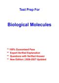 Biological Molecules Study Guide 2026&ndash;2027 &vert; Biomolecules&comma; Biochemistry Review & Exam Prep