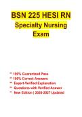 BSN 225 HESI RN Specialty Nursing Exam Study Guide 2026&ndash;2027 &vert; Practice Questions & Review