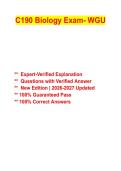 WGU C190 Biology Exam Study Guide 2026&ndash;2027 &vert; Complete Biology Review & Practice Questions