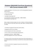 Diabetes &lbrack;DKA&sol;HHS Final Exam Questions&rsqb; &NewLine;with Correct Answers 2026 