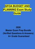 GFOA Budget and Planning Exam Study Guide &vert; Practice Questions&comma; Answers & Government Finance Review