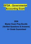 GFOA Governmental Accounting Exam Study Guide &vert; Practice Questions&comma; Answers & Certification Review