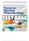 TEST BANK FOR FOCUS ON NURSING PHARMACOLOGY&comma; 8TH EDITION BY KARCH&vert; ALL CHAPTERS &vert; QUESTIONS & 100&percnt; VERIFIED ANSWERS AND RATIONALES &vert; GRADED A&plus;