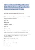 AQA A-Level Chemistry 7405&sol;2 Paper 2 Exam Actual 2025 with Detailed Rationales &vert; Complete Exam-Style Questions &vert; Pass Guaranteed &ndash; A&plus; Graded