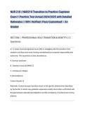 NUR 210 &sol; NUR210 Transition to Practice-Capstone Exam 1 Practice Test Actual 2024&sol;2025 with Detailed Rationales &vert; 100&percnt; Verified &vert; Pass Guaranteed &ndash; A&plus; Graded