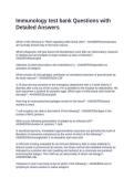Immunology test bank Questions with Detailed Answers
