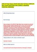 APEA 3P High Stakes EXAM 2026&vert;2027 ACTUAL COMPLETE &NewLine;REAL EXAM QUESTIONS AND CORRECT ANSWERS &NewLine;&lpar;VERIFIED ANSWERS&rpar; 