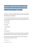 IC3 GS6 Digital Literacy Level 2 Certification Exam Actual 2024&sol;2025 with Detailed Rationales &vert; 100&percnt; Verified &vert; Pass Guaranteed &ndash; A&plus; Graded