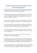 Nursing and Health Care Exam 3 Review exam with&NewLine;verified answers &commat;2026&excl;&excl;&excl;