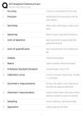 ACS ANALYTICAL CHEMISTRY EXAM WITH CORRECT ACTUAL QUESTIONS AND CORRECTLY WELL DEFINED ANSWERS LATEST ALREADY GRADED A&plus;