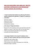 WGU D352 EMPLOYMENT AND LABOR LAW - PRACTICE QUESTIONS COMPREHENSIVE EXAM PREPARATION VERIFIED ANSWERS AND RATIONALES