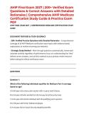 AHIP Final Exam 2027 &vert; 200&plus; Verified Exam Questions & Correct Answers with Detailed Rationales &vert; Comprehensive AHIP Medicare Certification Study Guide & Practice Exam PDF