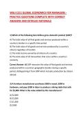 WGU C211 GLOBAL ECONOMICS FOR MANAGERS - PRACTICE QUESTIONS COMPLETE WITH CORRECT ANSWERS AND DETAILED RATIONALE
